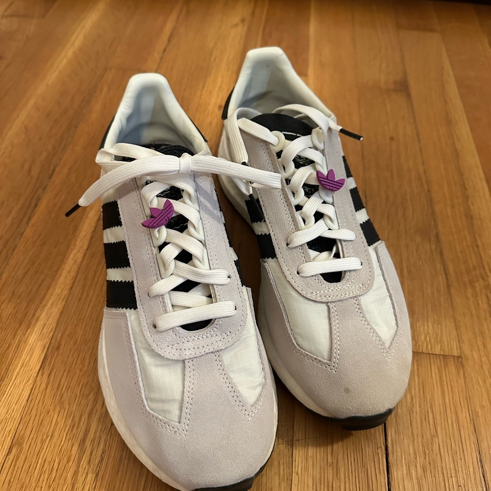 Adidas White and Black Sneakers with Classic Design